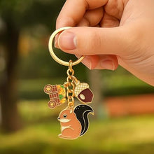 Load image into Gallery viewer, Squirrel Keychain with Acorn