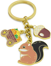 Load image into Gallery viewer, Squirrel Keychain with Acorn